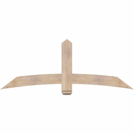 Ekena Millwork Bellingham Smooth Timber Gable Bracket, Douglas Fir, 72"W x 27"H x 3 1/2"D x 5 1/2"F, 9/12 Pitch GBW072X27X0406BEL00SDF